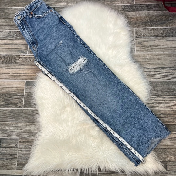 Zara High Waist Full Length Wide Leg Jeans - Picture 7 of 10